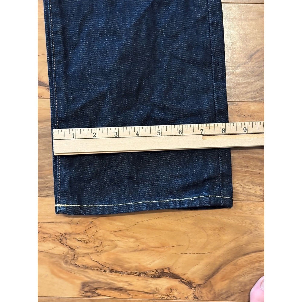 Polo Ralph Lauren Mens 41x32 Jeans Slim 381 Dark Wash Blue Denim Zip Fly - Picture 8 of 9